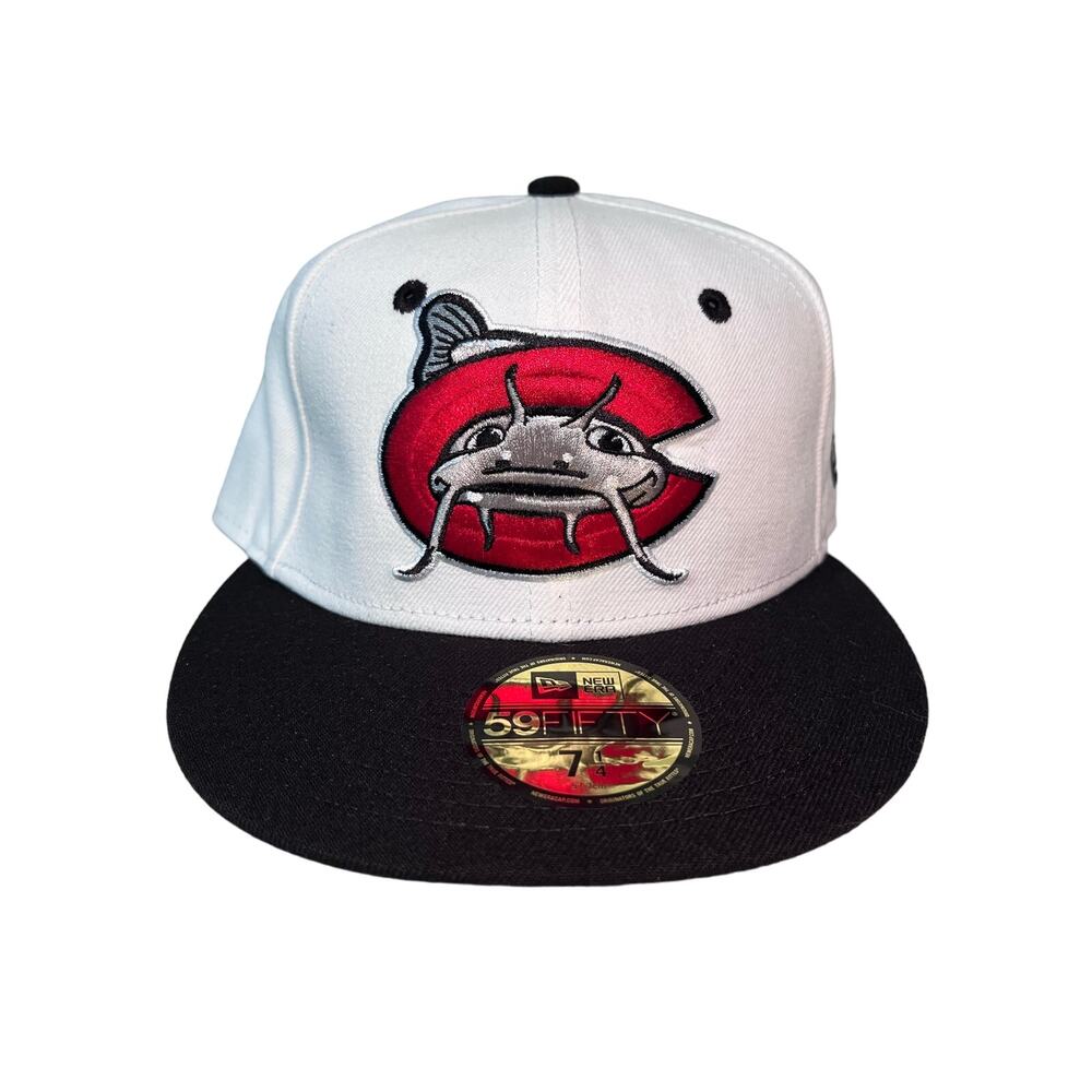 Carolina Mudcats White New Era 5950 On-Field Cap